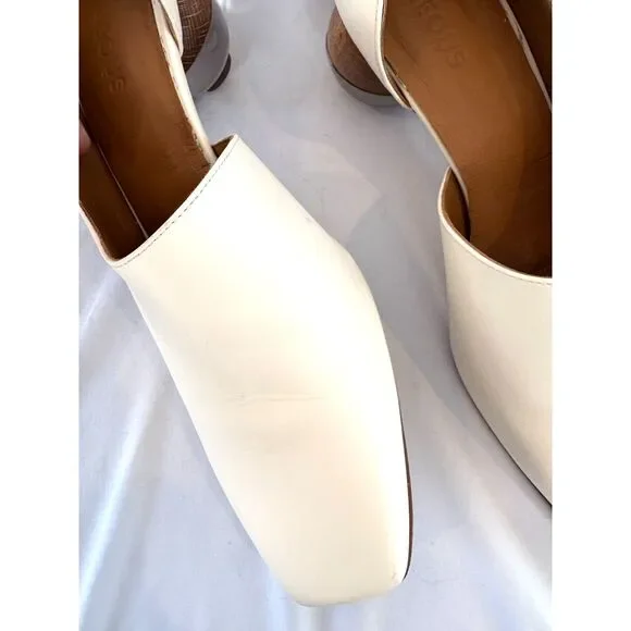 NEOUS Opus Sphere Heels Square Toe Ivory Size 8.5 - Picture 5 of 9